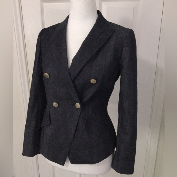 OLIVIA PALERMO Chelsea28 Denim Blazer Size XS - Picture 2 of 12